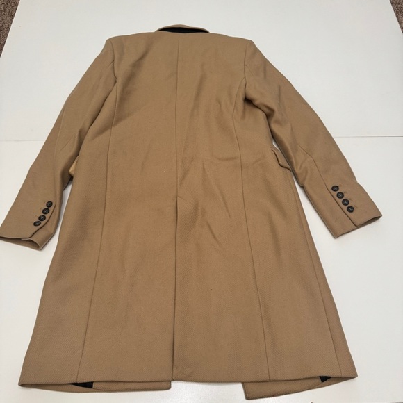 Zara wool blend tan camel long coat size small - Picture 7 of 16